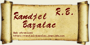 Ranđel Bažalac vizit kartica